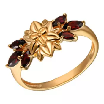 Серебряное кольцо с гранатами