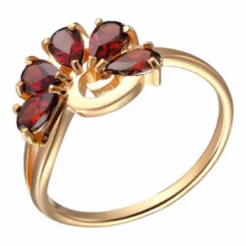 Серебряное кольцо с гранатами