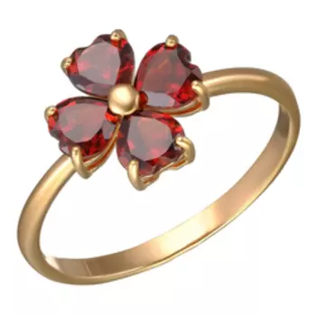 Серебряное кольцо с гранатами