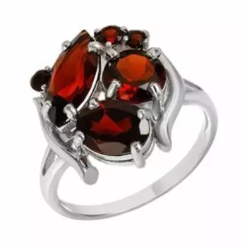 Серебряное кольцо с гранатами