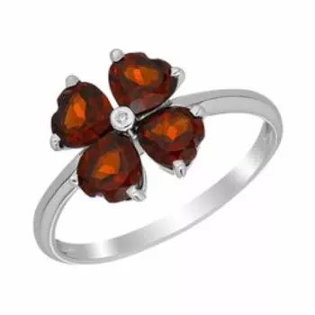 Серебряное кольцо с гранатами