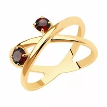 Серебряное кольцо с гранатом