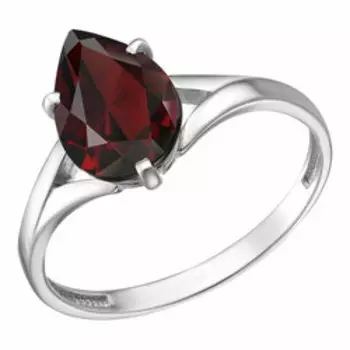 Серебряное кольцо с гранатом