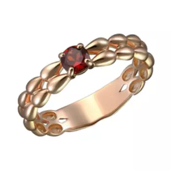 Серебряное кольцо с гранатом