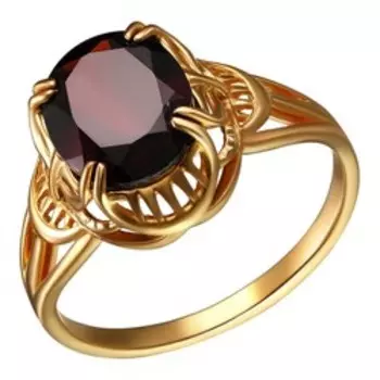 Серебряное кольцо с гранатом