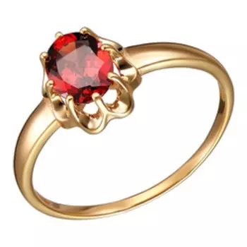 Серебряное кольцо с гранатом