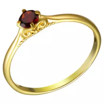 Серебряное кольцо с гранатом