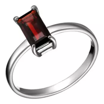 Серебряное кольцо с гранатом