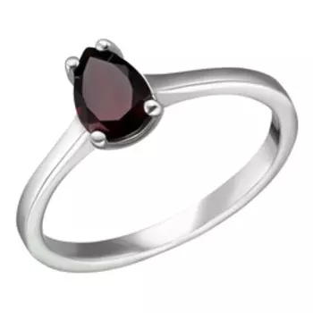 Серебряное кольцо с гранатом