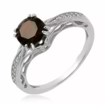 Серебряное кольцо с гранатом
