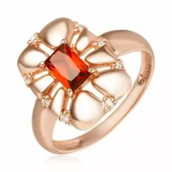 Серебряное кольцо с гранатом