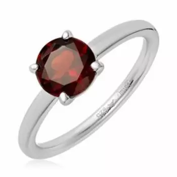 Серебряное кольцо с гранатом