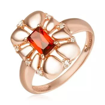 Серебряное кольцо с гранатом