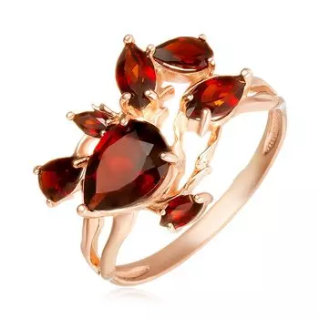 Серебряное кольцо с гранатом