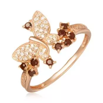 Серебряное кольцо с гранатом