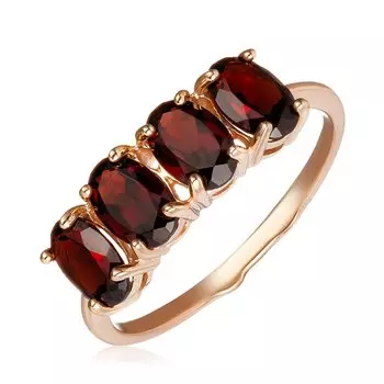 Серебряное кольцо с гранатом