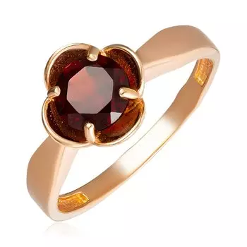 Серебряное кольцо с гранатом