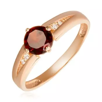 Серебряное кольцо с гранатом