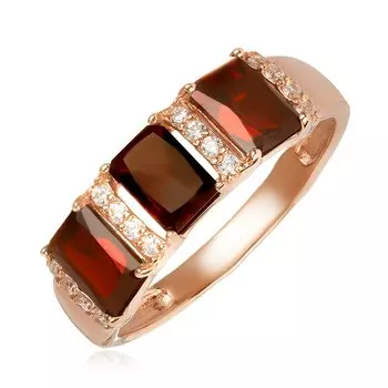 Серебряное кольцо с гранатом