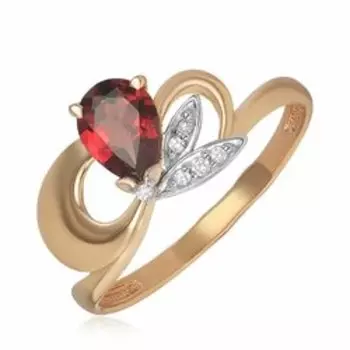 Серебряное кольцо с гранатом