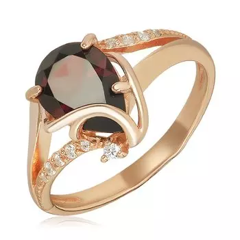 Серебряное кольцо с гранатом