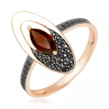 Серебряное кольцо с гранатом