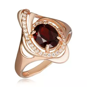 Серебряное кольцо с гранатом