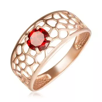 Серебряное кольцо с гранатом