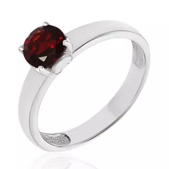 Серебряное кольцо с гранатом