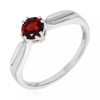 Серебряное кольцо с гранатом