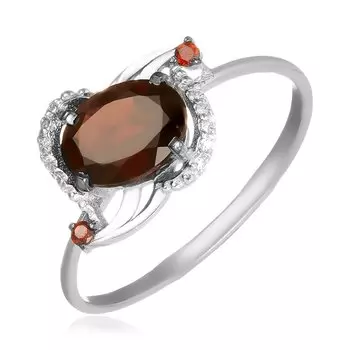 Серебряное кольцо с гранатом