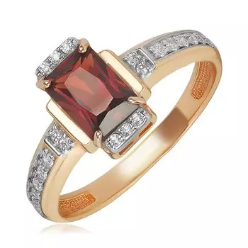 Серебряное кольцо с гранатом