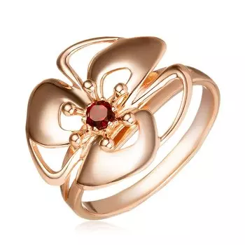 Серебряное кольцо с гранатом