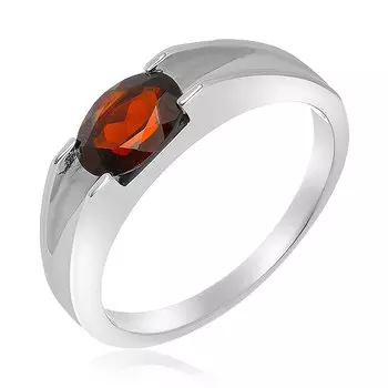 Серебряное кольцо с гранатом