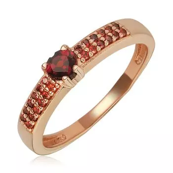 Серебряное кольцо с гранатом