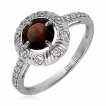 Серебряное кольцо с гранатом