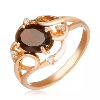 Серебряное кольцо с гранатом