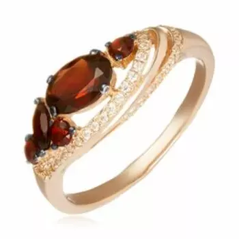 Серебряное кольцо с гранатом