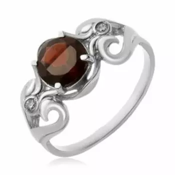 Серебряное кольцо с гранатом