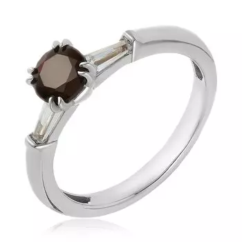 Серебряное кольцо с гранатом