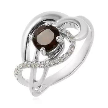 Серебряное кольцо с гранатом