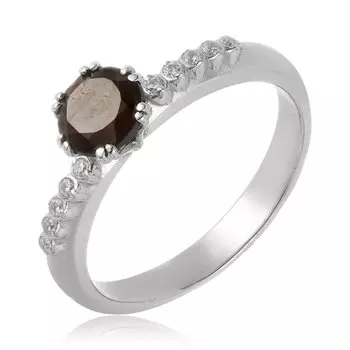 Серебряное кольцо с гранатом