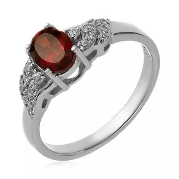 Серебряное кольцо с гранатом