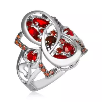 Серебряное кольцо с гранатом