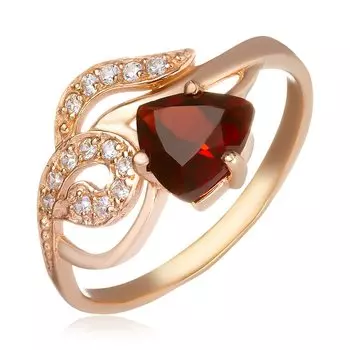 Серебряное кольцо с гранатом