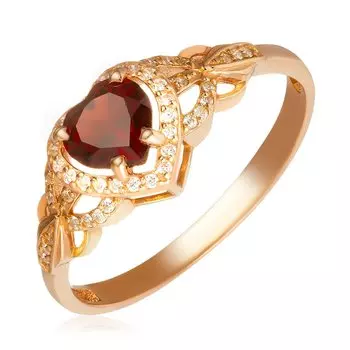 Серебряное кольцо с гранатом