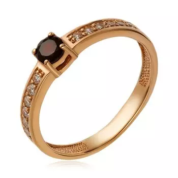 Серебряное кольцо с гранатом