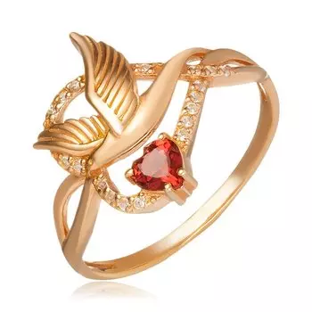 Серебряное кольцо с гранатом