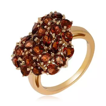 Серебряное кольцо с гранатом