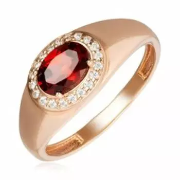 Серебряное кольцо с гранатом